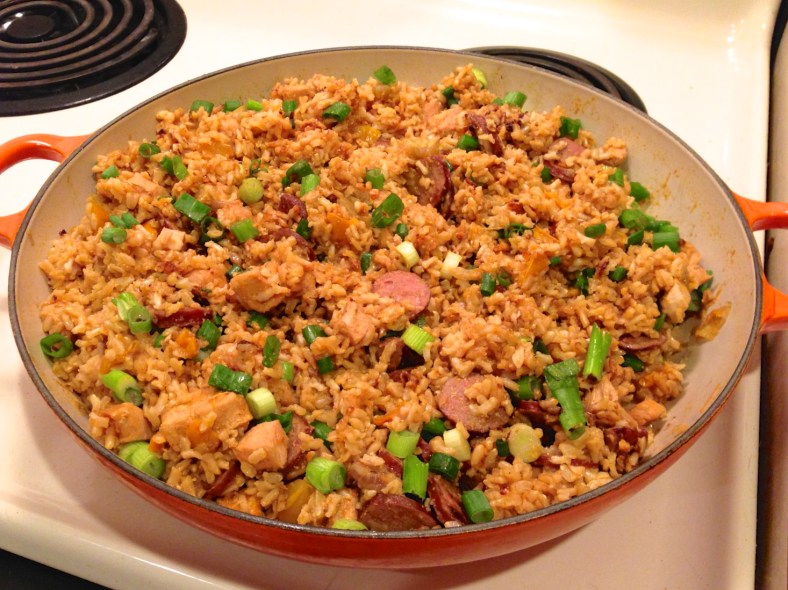 A freshly-cooked pot of Jeff's Diabetic-Friendly Jambalaya.